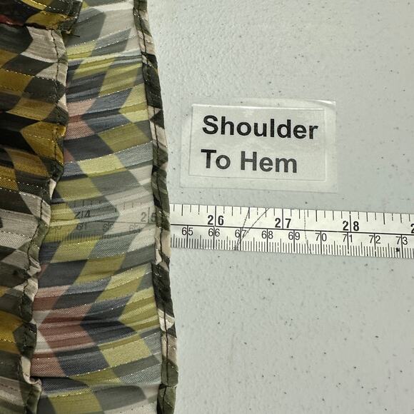 Tinta Womens Top EU 40 US M Geometric Pleated Boho Festival Artsy Spain Chevron - Picture 6 of 7